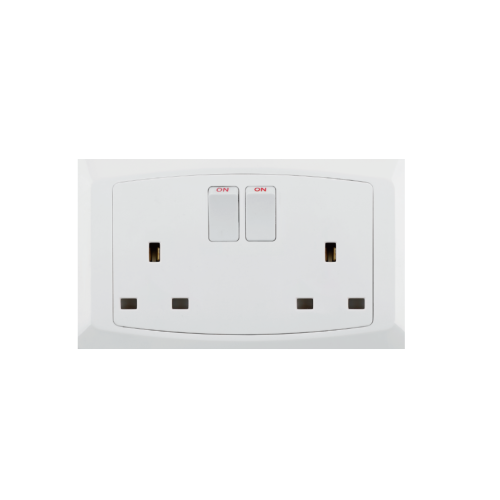 ST Series 2 Gang 13a Switched Socket