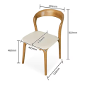 Sillón de comedor de madera moderno
