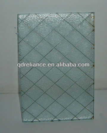 5mm clear wired pattern glass