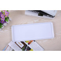 plateau de service rectangulaire blanc