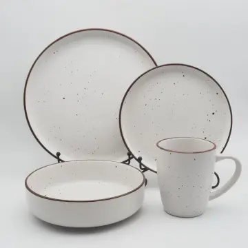 New design most popular white stoneware dinnerware set, ceramic tableware dinner set