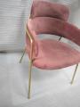 Chaise de restaurant en acier inoxydable Gold Gold Legs