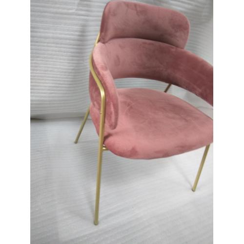 Dining chair Rose Gold Stainless Steel Legs restaurant chair Factory