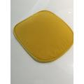 Modern yellow velvet removable seat cushions