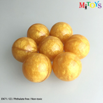 CIXI Jiyang Toys China Zhejiang Factory EN71 1800pcs/lot 27mm Golden Color Rubber Super High Bouncing Balls