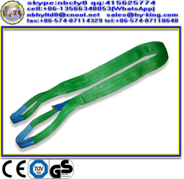 CE GS approved 6ton green polyester lift webbing , hoist webbing , hoist strap