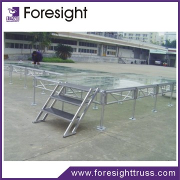 adjustable portable event stage ,1mx2m carpet finished portable decent stage with portable stair