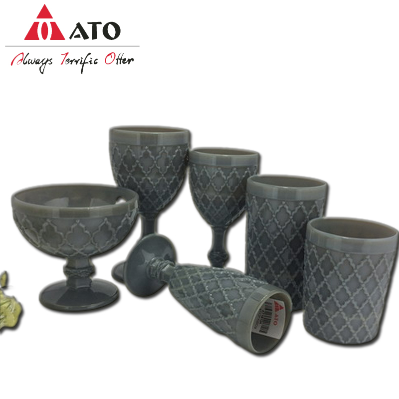 Grey colour wine glasses european water glass cup