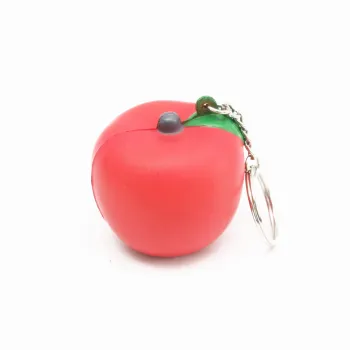 Red Apple Foam Ball Key Ring Stress Ball Key Chain