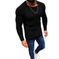 Slim-Fit Long Sleeve Round Neck Pullover Knitwear