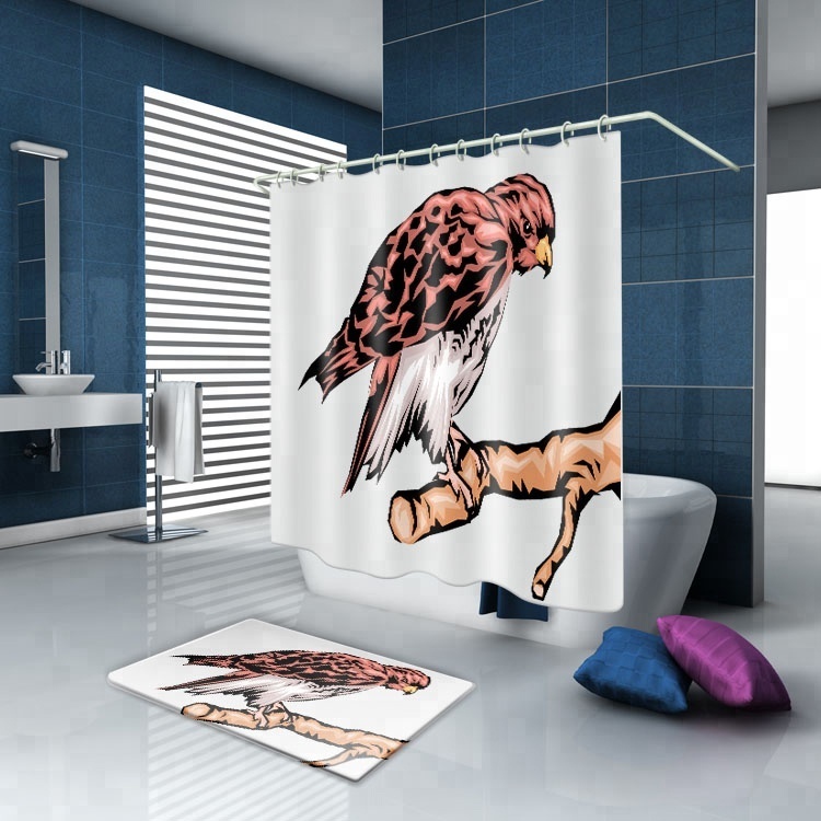 PEVA novelty custom bathroom transparent shower curtain