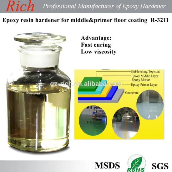 2016 best selling Epoxy curing agent for middle&primer floor coating R-3211