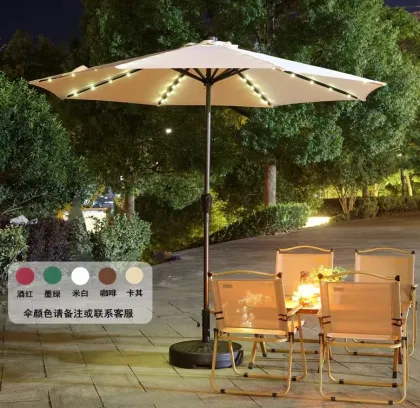 Solar lamp midpillar umbrella