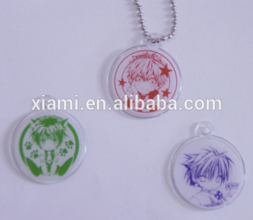 new design printing caricatures transparent rubber oem keyring