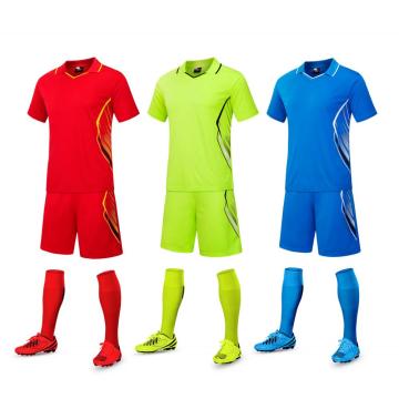 Camisa de futebol de cor vermelha para treinamento de homens