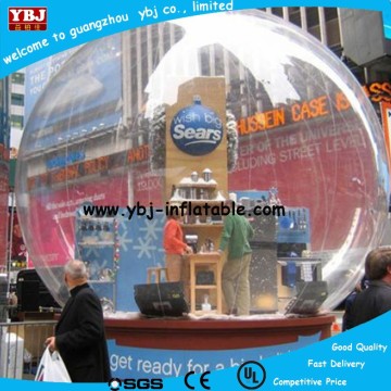 2015 Outdoor inflatable Christmas decorations transparent bubble tent, promotion inflatable Christmas snow globe