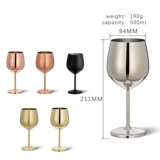 Wholesale High Quality Stainless Steel Wine Glasses for Outdoor Events