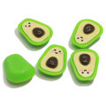 Fantasía 17 * 22 * ​​8 mm Kawaii parte trasera plana aguacate en forma de resina cabujón decoración del teléfono adornos de juguetes abalorios encantos