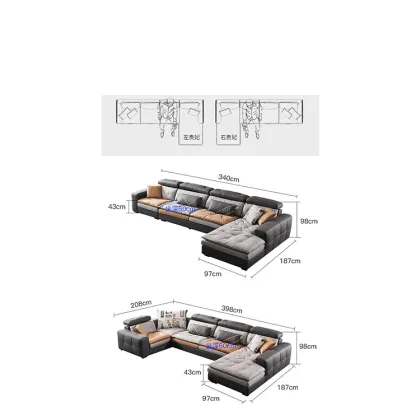 Chinese Curved Sectional Wooden Royal Furniture Sofa Set