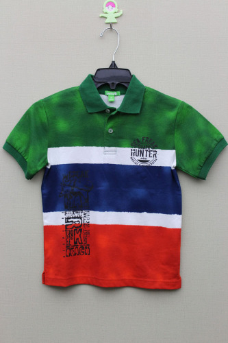 BOY'S 100% COTTON KNITTED ALL OVER PRINT POLO
