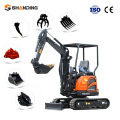 Miniescavadeira Shanding SD20U de 2 toneladas