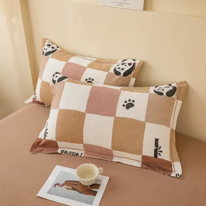 100% cotton style panda pillow