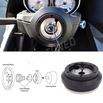 100H Aluminum Quick Release Logo JDM Racing Steering Wheel Short Hub Adapter for Mitsubishi Eclipse 90-03 & Subaru Legacy