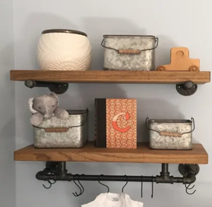 Industrial bookcase Metal Bookcase Reclaimed Bookcase shelf