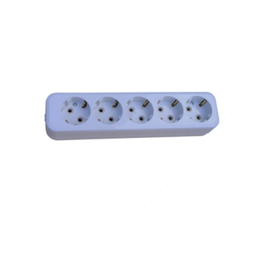 European Style 5-Way Extension Power Socket E8005