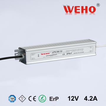 2016 China WEHO factory outlet LED Driver Waterproof IP 67 AC/DC 50w 12v Power Supply