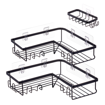Adhesive Shower Organizer, Shower Shelf for Inside Shower, No Drill Bathroom Organizers and Storage, Home Decor