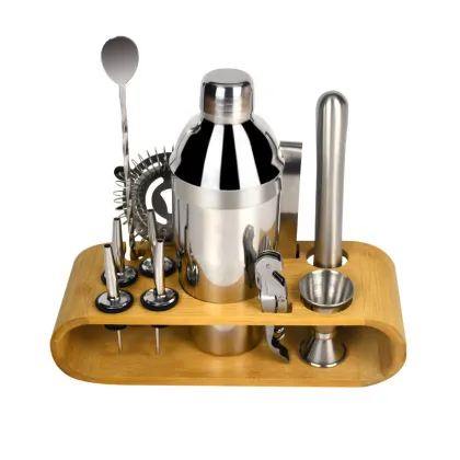 Factory Direct Customizable Stainless Steel Cocktail Shaker Barware Set