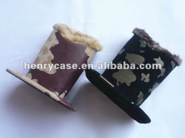 fashin leather mix color glass holder