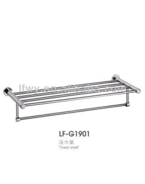 bathroom accessory double glass towel shelf