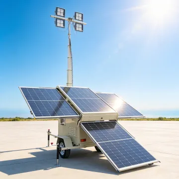 Solar Power Mobile Lighting Tower 9m Solar Light Tower for Emergency Outdoor Use