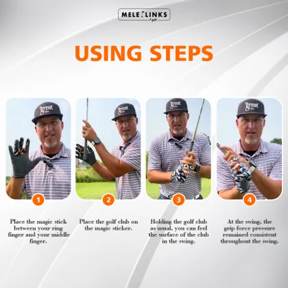 Magic Grip Sticker: Golf Grip Trainer and Swing Aid