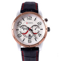 Mode sport stijl leren band kwarts horloge