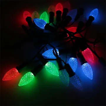 WS2811 Addressable DC12V F8RGB C9 LED Pixel Lights - Color Changing Outdoor Christmas LED String Lights