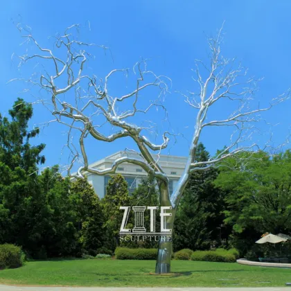 Garden outdoor large art metal statue stainless steel tree of life sculpture