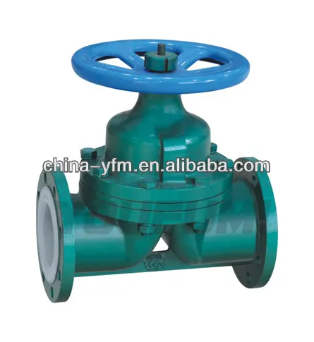 PFA Lined Weir type Diaphragm Valve corrosion