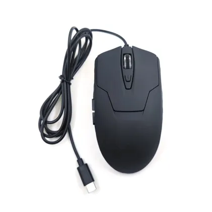 6KEYS USB Type C Wired Optical Gaming Mouse with Blue LED Light
