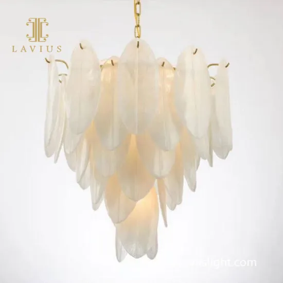 White modern bouquet shape custom chandelier Villa hotel restaurant project custom chandelier