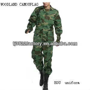 Woodland camouflage military Uniform