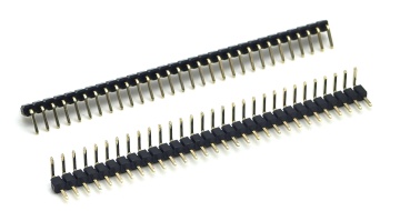 Cabeçalho de pino de 2,54 mm em ângulo reto de linha única