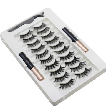 Penjualan Panas Kit Eyeliner &amp; Eyelashes Magnetic Berkualitas Tinggi dengan kemasan campuran 10 pasang