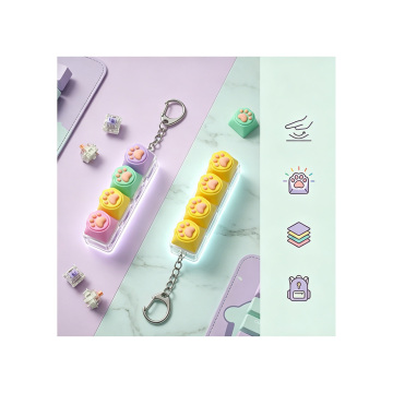 Charming 4-Key LED Cat Paw Fidget Keychain