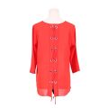 Round Neck Wth Double Front Layer Blouse