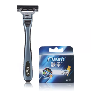 Desecheble 3 uomini Razor Manage in metallo Sicurezza Triplo lama rasoio