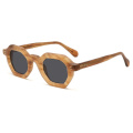 Geometric Hexagon Acetate Sunglasses