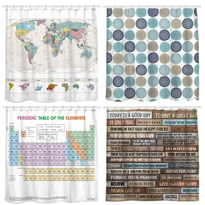 printed 3d shower curtains bathroom polyester Waterproof 2021new design fabric funny curtains for bathroom